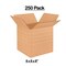 250 Pack Eco Friendly Multi Depth Corrugated Packing Boxes Strong Mailing Cartons 8 x 8 x 8 Inch